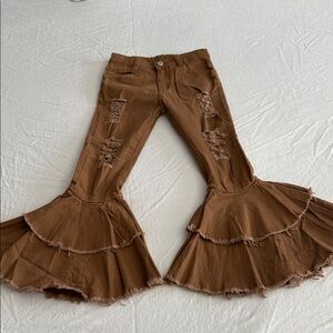 Brown Flared Bell Bottom Pants